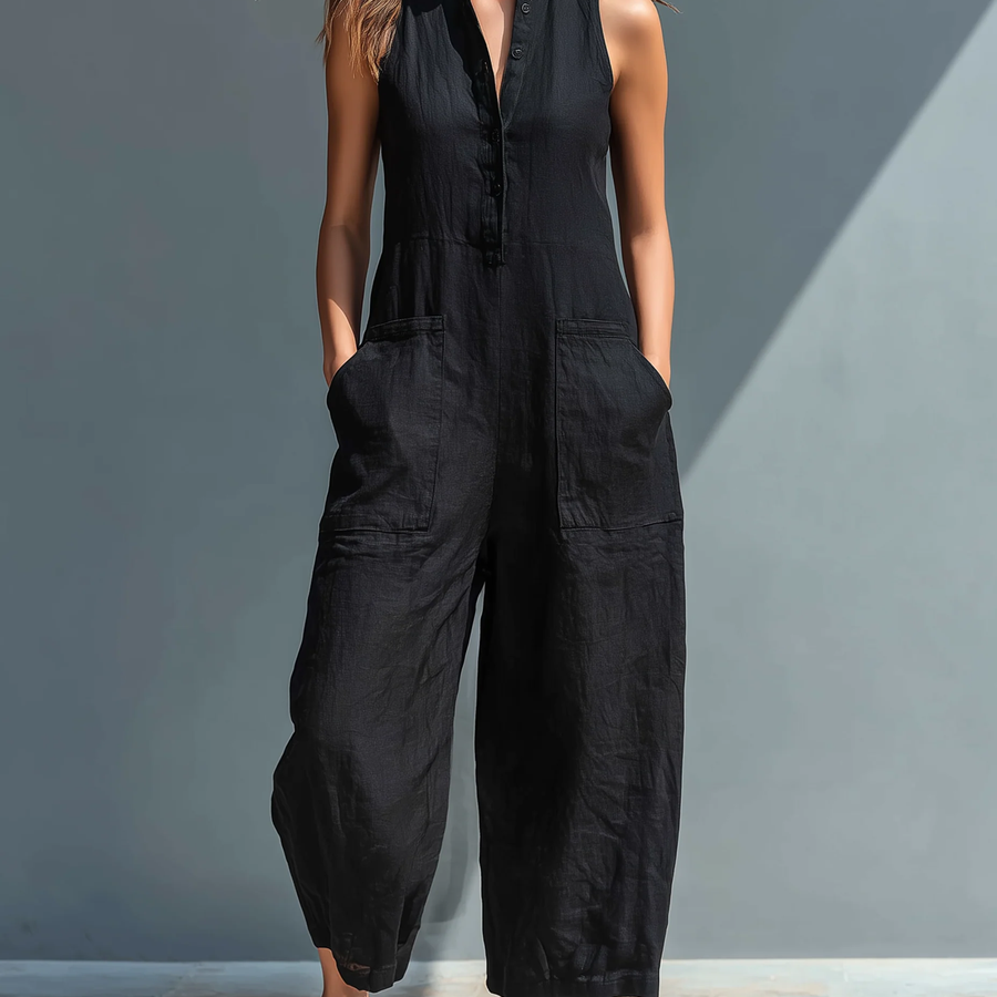 Lotte | Minimalist Sleeveless Dungaree Dress