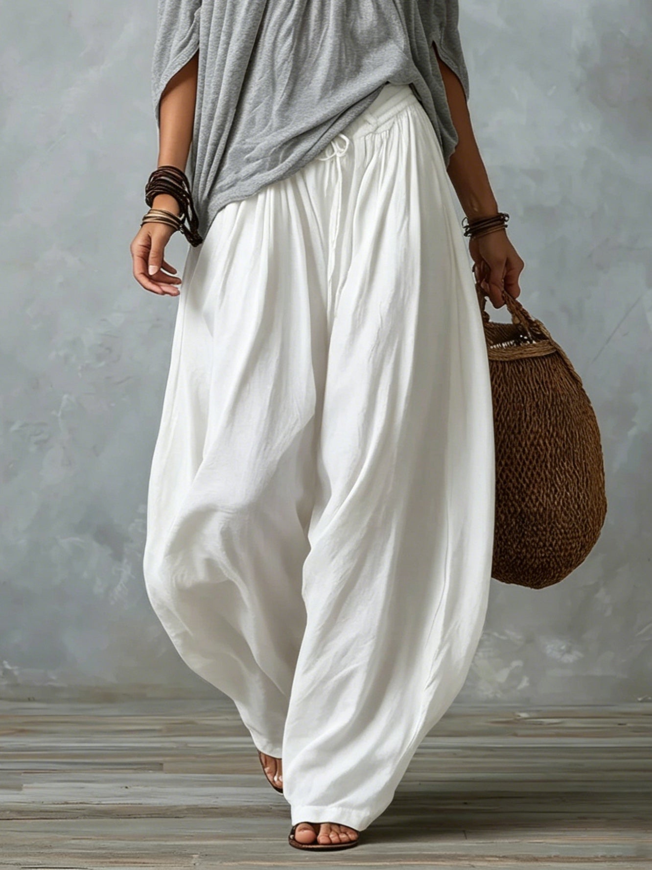 Luna - Off-Shoulder Set and Fluid Pants