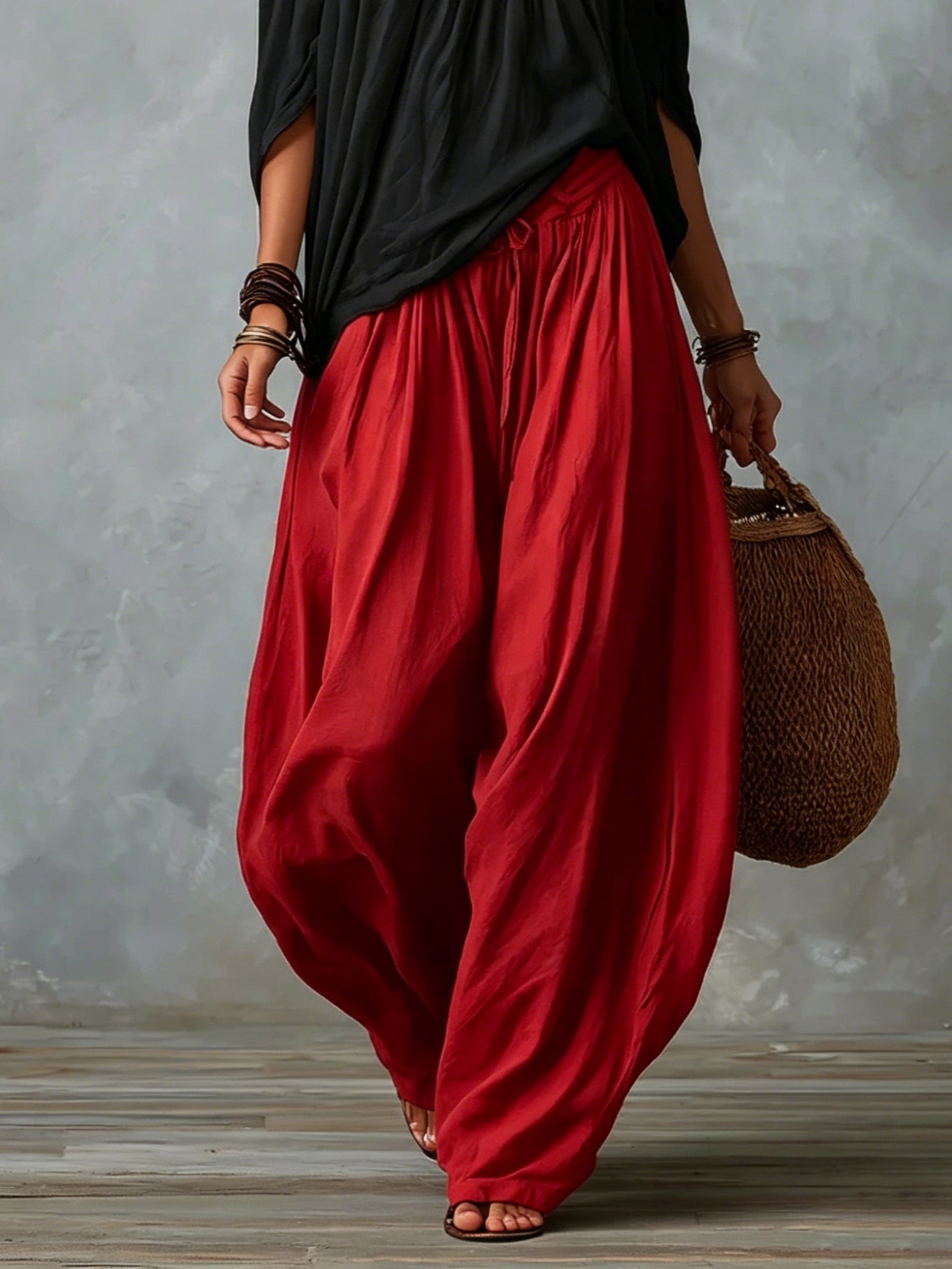 Luna - Off-Shoulder Set and Fluid Pants