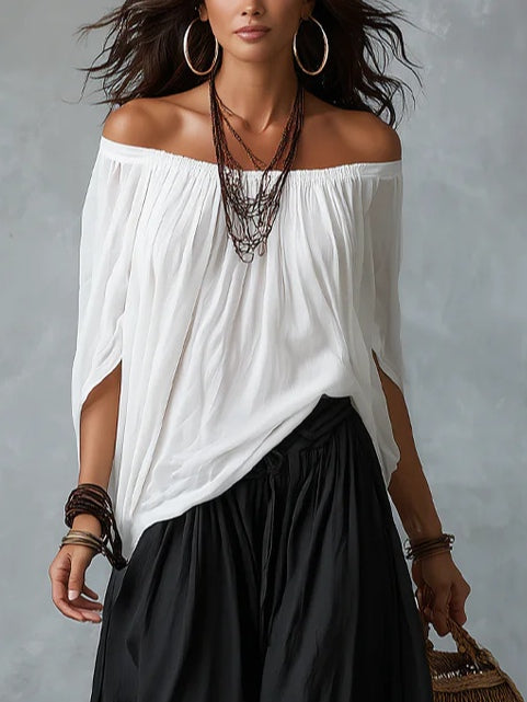 Luna - Off-Shoulder Set and Fluid Pants