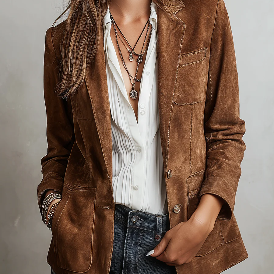 Millicent | Vintage Brown Blazer
