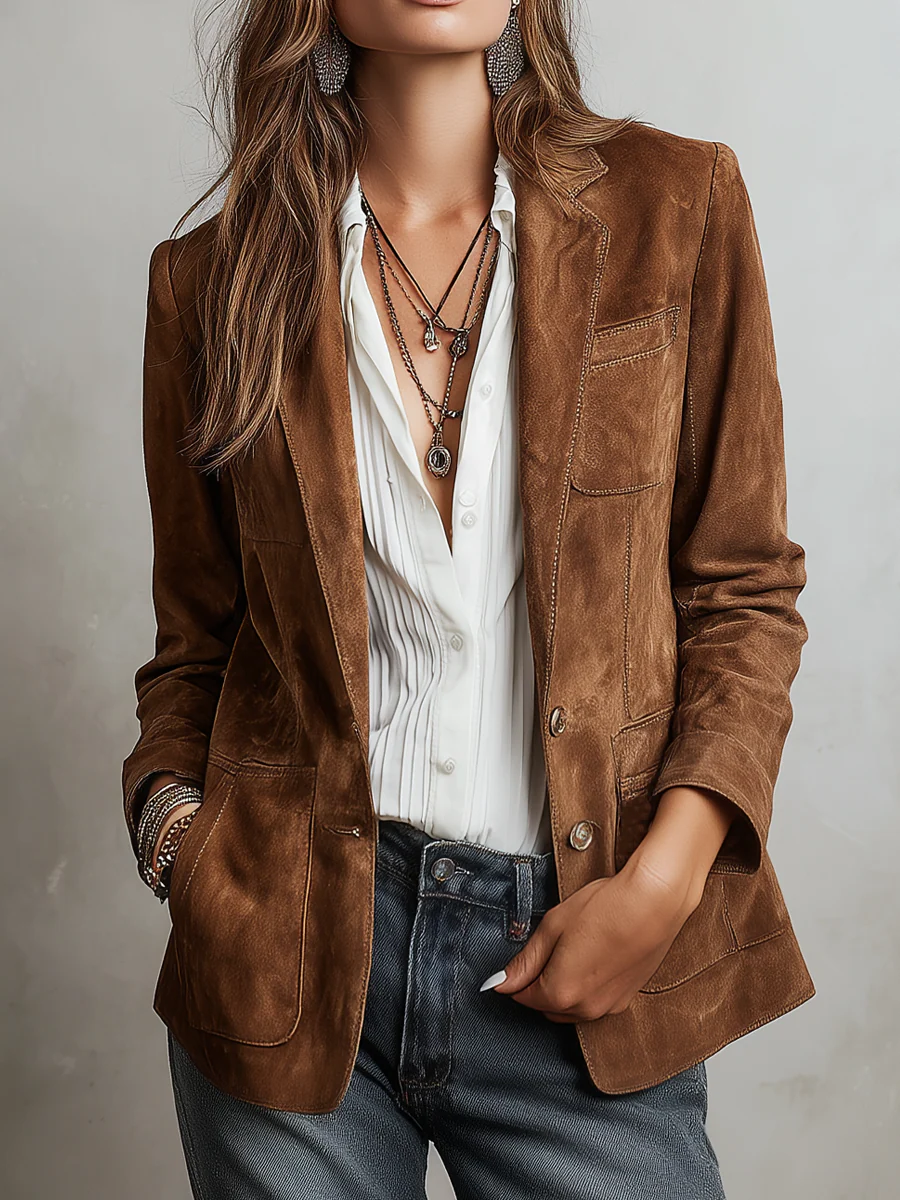 Millicent | Vintage Brown Blazer