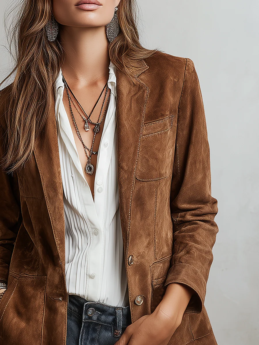 Millicent | Vintage Brown Blazer