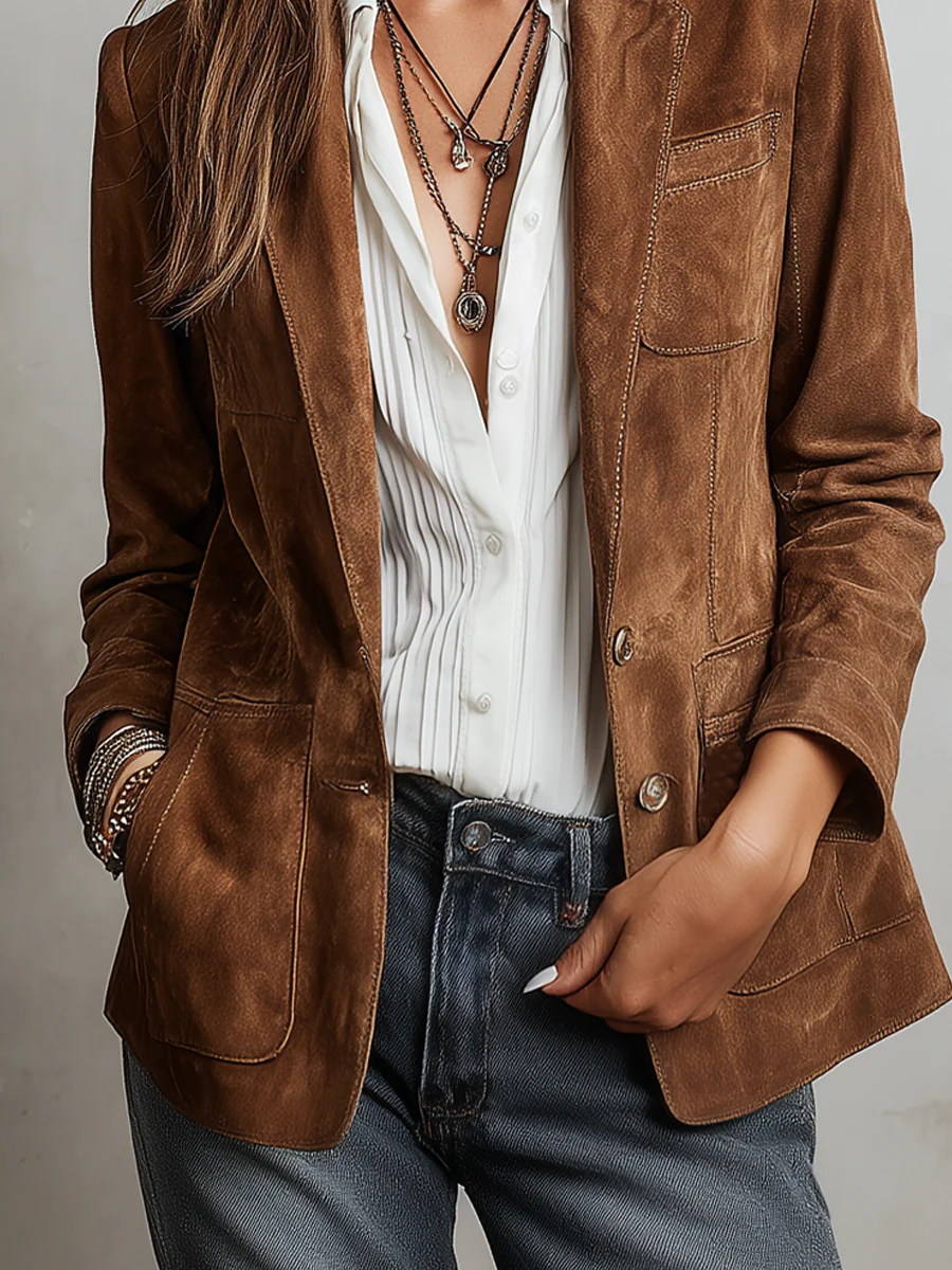 Millicent | Vintage Brown Blazer
