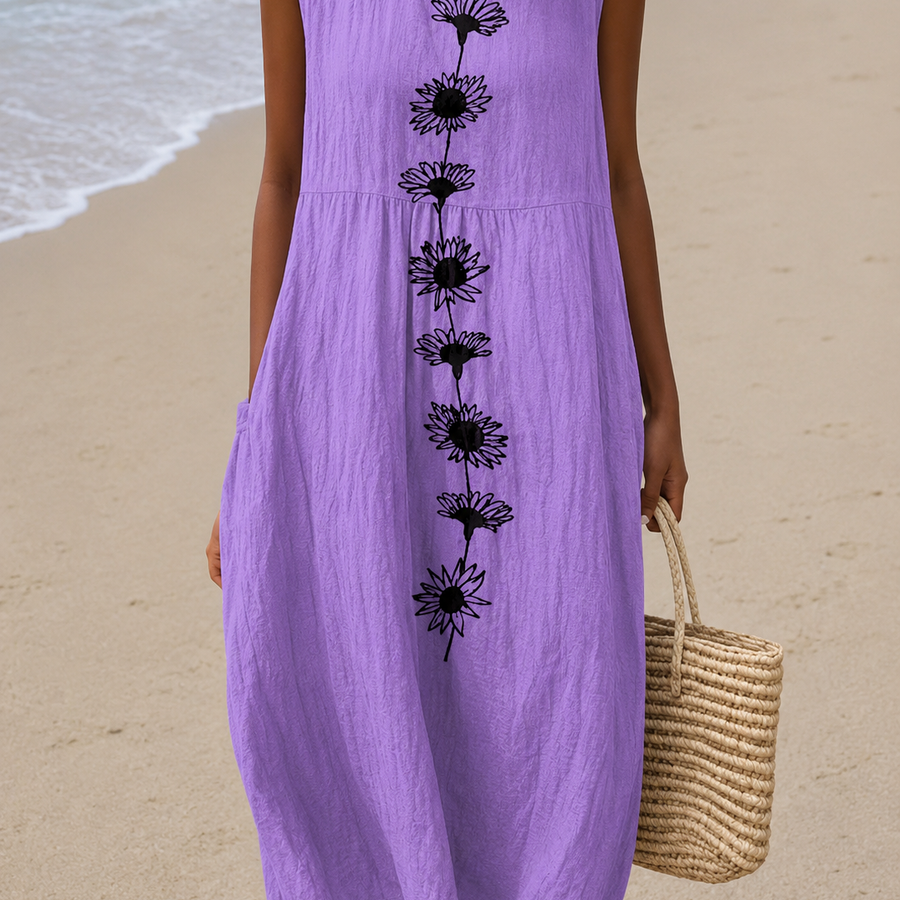 Emma™ Midi Dress Violet Bloom