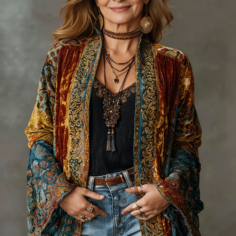 Darcy | Boho Embroidered Kimono Cardigan