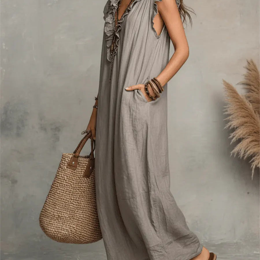 Violet • Long Bohemian Linen Dress