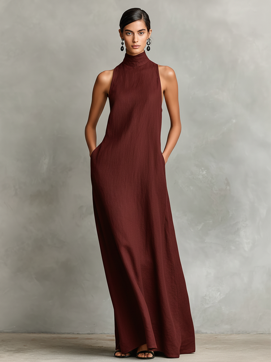 Macarena • Minimalist Black Long Dress