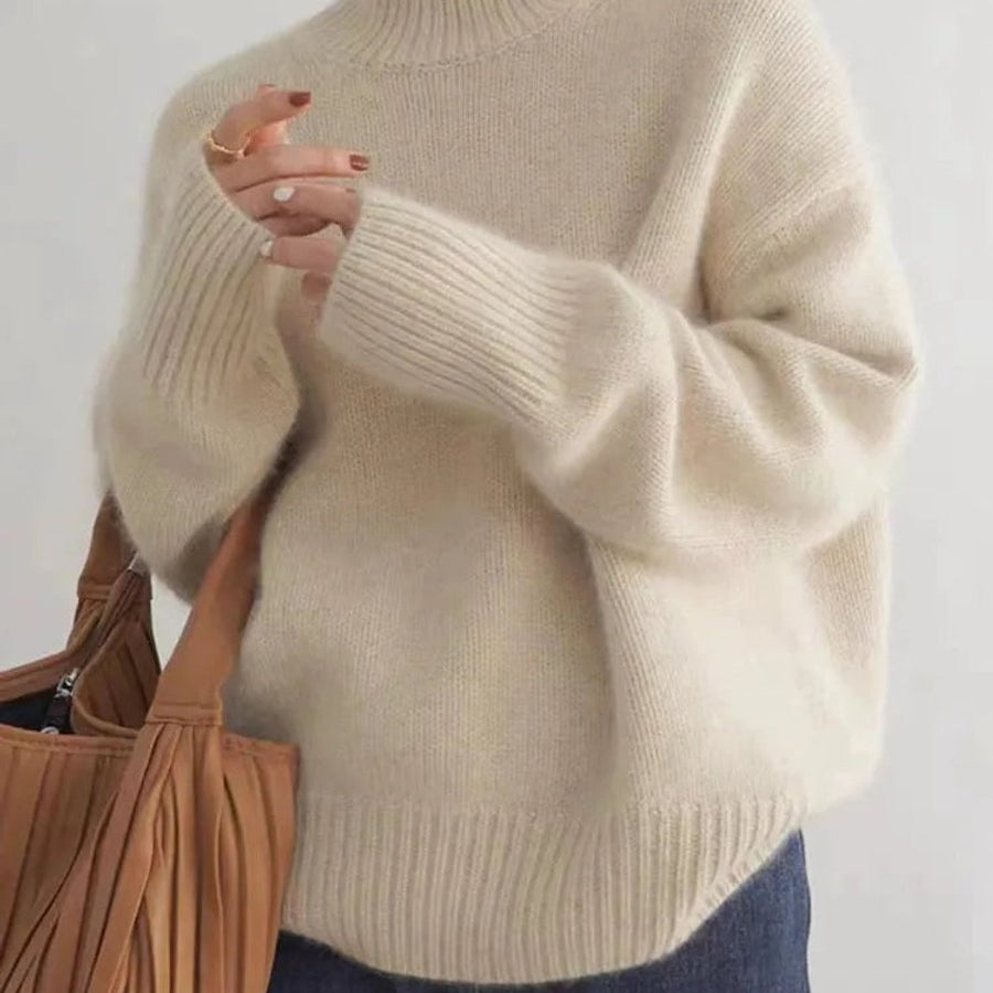 Harper | Women's Oversized Turtleneck Cashmere Knit Sweater
