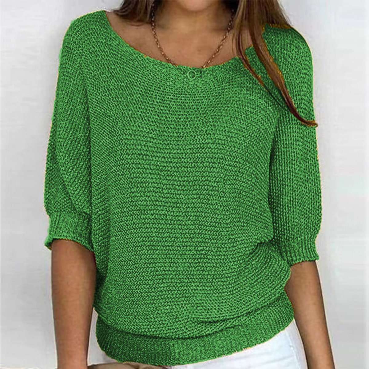 Eleanor | Women's Relaxed-Fit Batwing-Sleeve Knit Pullover Sweater