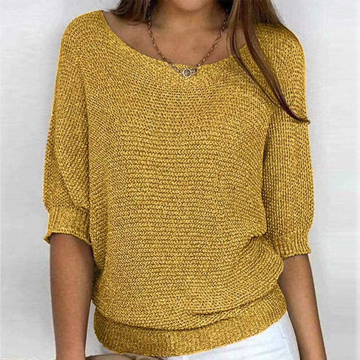 Eleanor | Women's Relaxed-Fit Batwing-Sleeve Knit Pullover Sweater