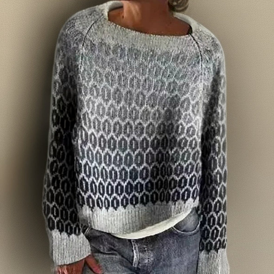 Layla | Women's Relaxed-Fit Gradient Fair Isle Knit Sweater