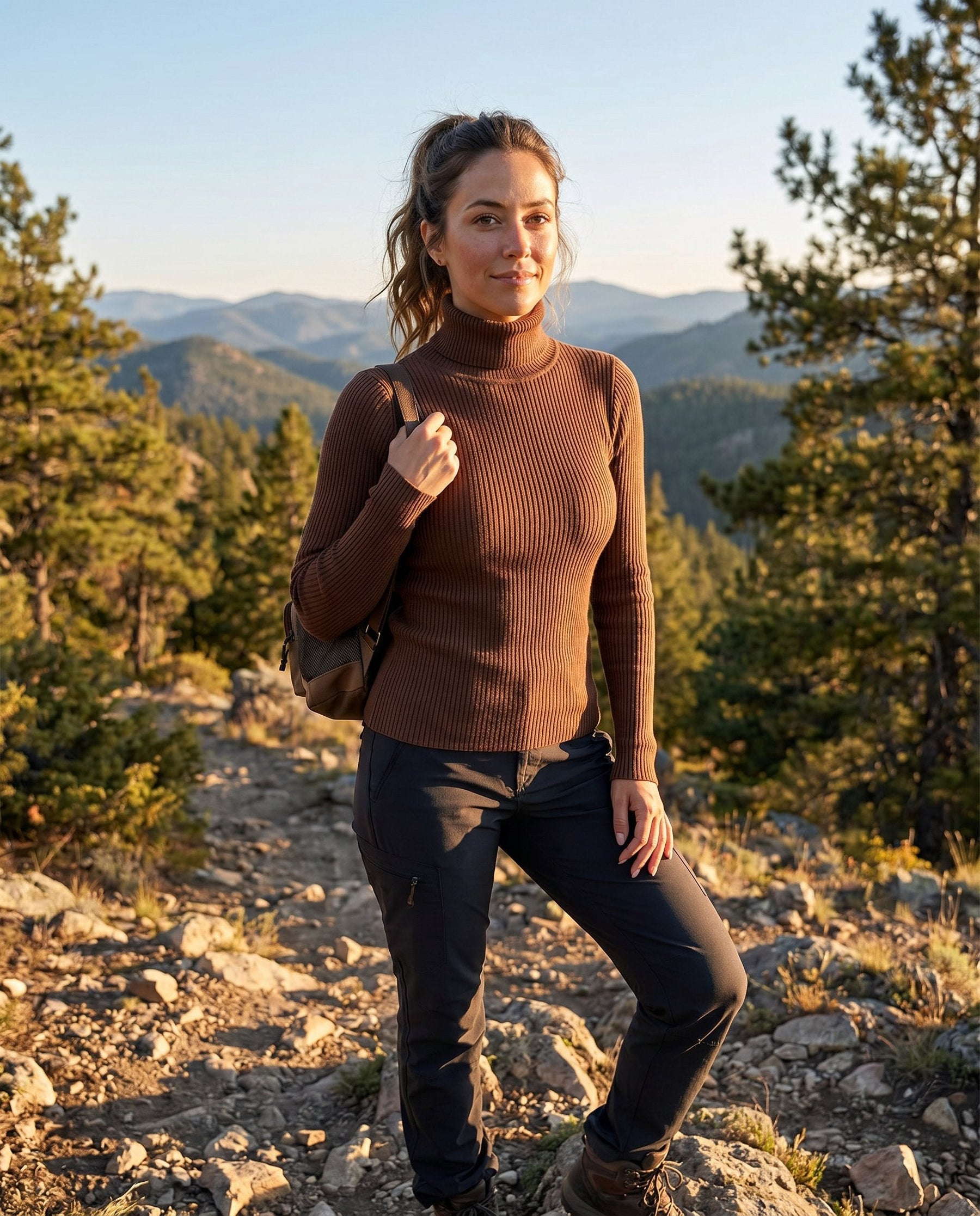 Scarlett | Women's Ribbed Turtleneck Lightweight Knit Sweater
